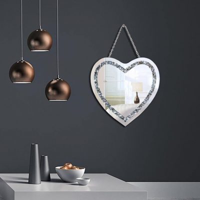 Crystal Wall Venetian Heart Design Hanging Decorative Mirror 3