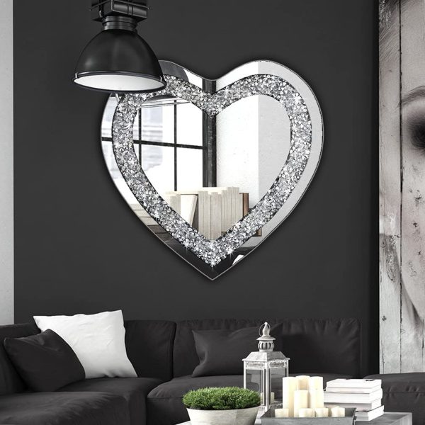 Crystal Wall Venetian Heart Design Mirror 1
