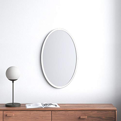 Oval Decorative Wall Mirror for Home Hotel Bedroom Bathroom White Wall Mirror 2