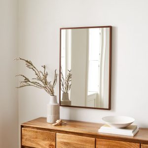 Brown Rectangle Mirror